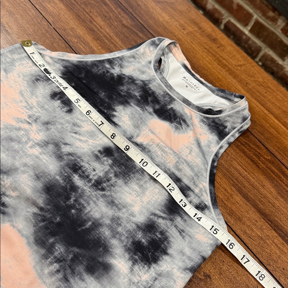 Athleta Black and Gray Tie-Dye racerback Tank Top - Picture 5 of 5